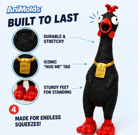 Amazon.com: Animolds Hug Me Giant Rubber Chicken- Huge Stress